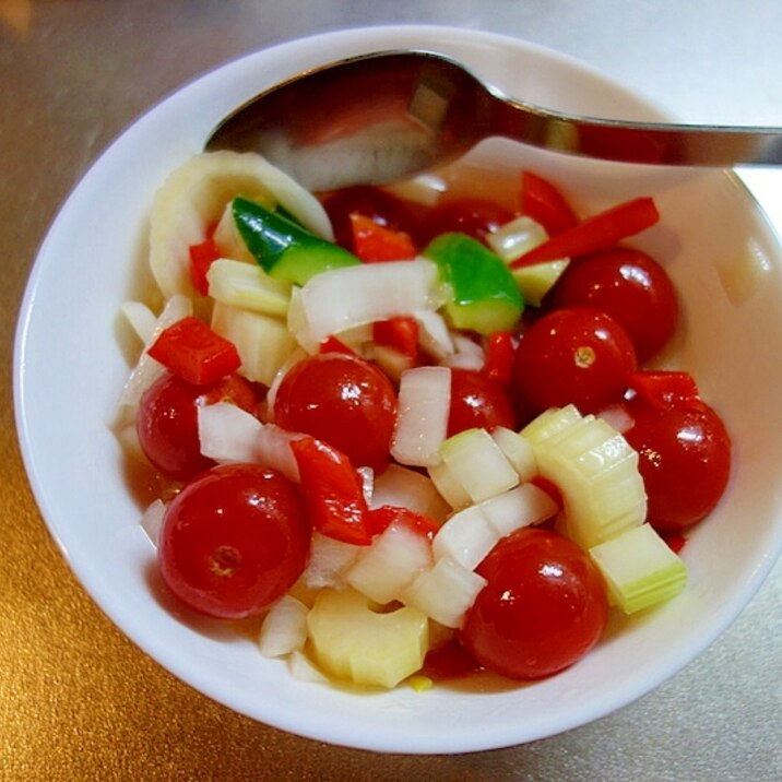 スプーンで食べる チェリートマトのコロコロサラダ レシピ 作り方 By 白熊猫爺 楽天レシピ スプーンで食べる チェリートマトのコロコロサラダ レシピ 作り方 By 白熊猫爺 楽天レシピ